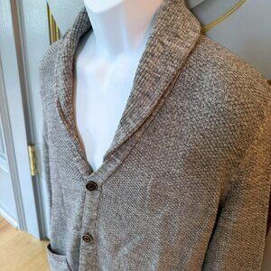 Gray Shawl Collar Cardigan Sweater Size M